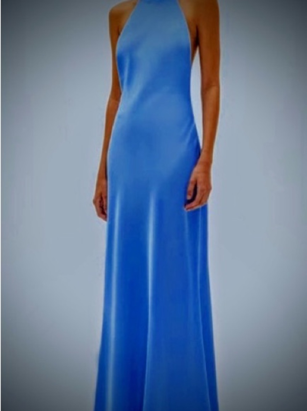 ✨ MISHA + Revolve Evianna Satin Gown - Size M- Lapis Blue ✨